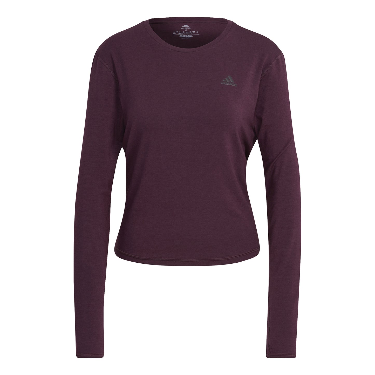 adidas RI 3 Stripes Made With Nature Longsleeve Damen-Berry adidas RI 3 Stripes Made With Nature Longsleeve Damen-Berry