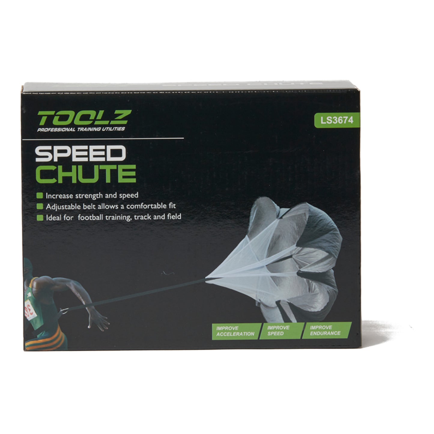 TOOLZ Speed Chute Trainingsgerät-Schwarz TOOLZ Speed Chute Trainingsgerät-Schwarz