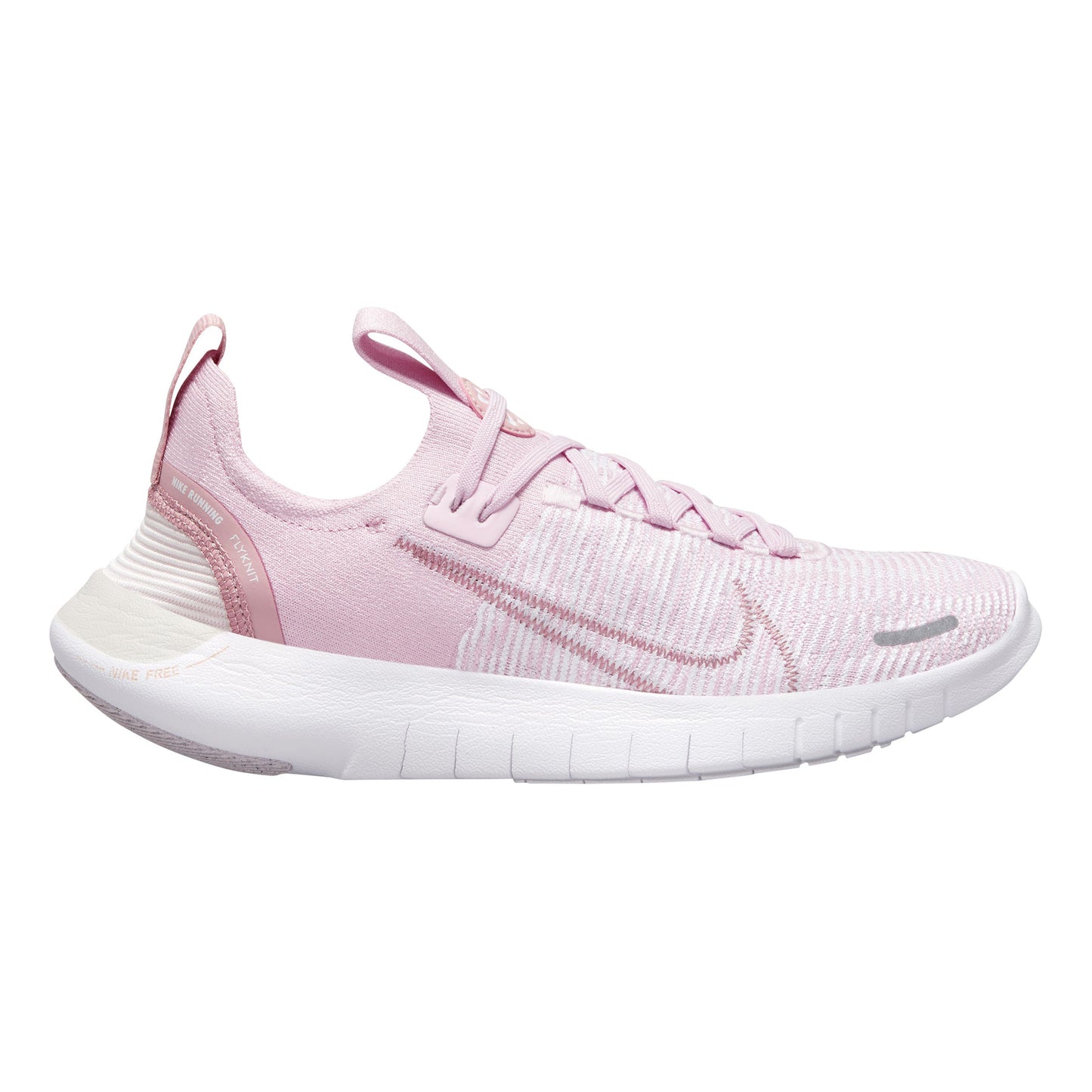 Nike Free Run Flyknit Next Nature Neutralschuh Damen - pink, weiß