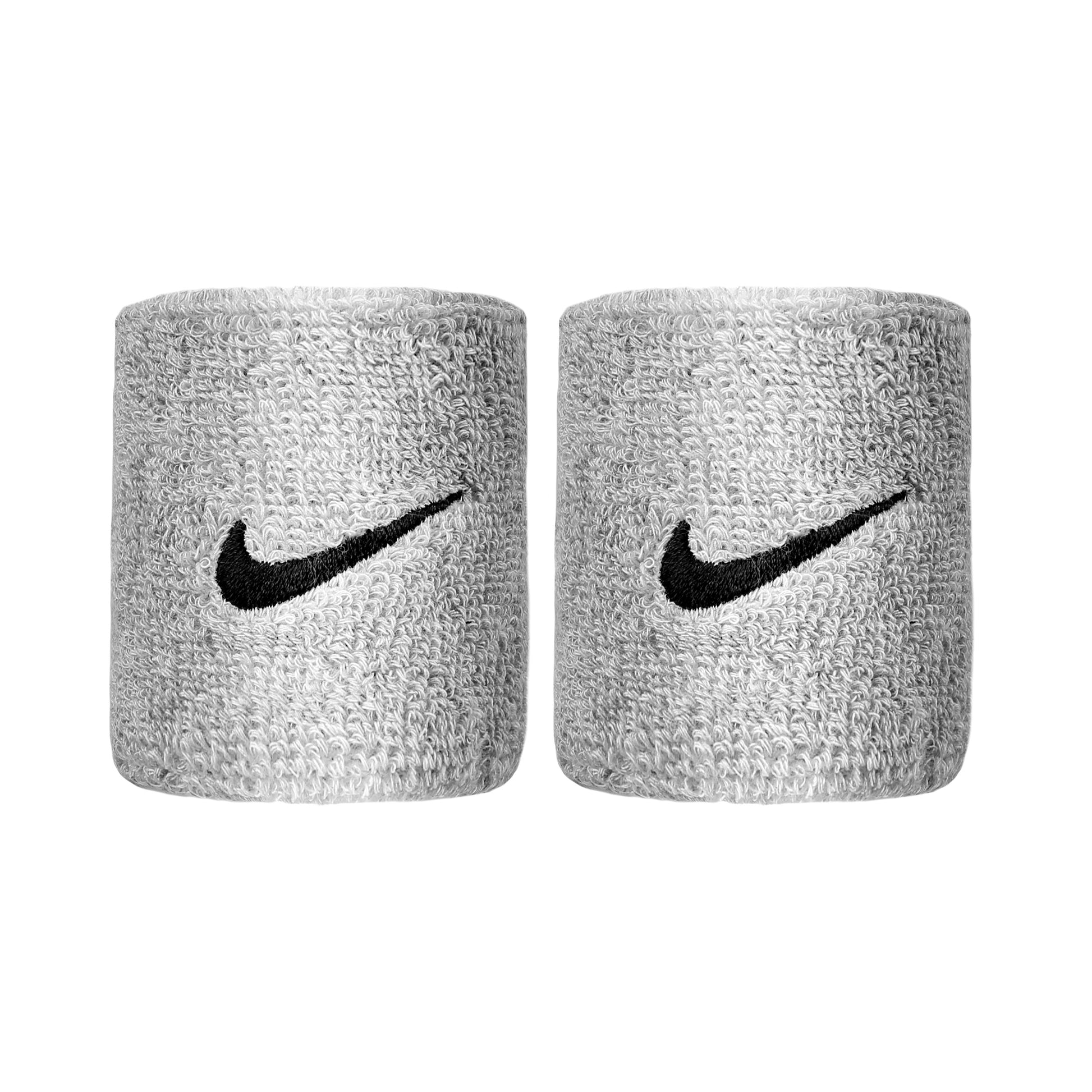 Nike Swoosh Schweißband 2er Pack kurz - hellgrau, schwarz