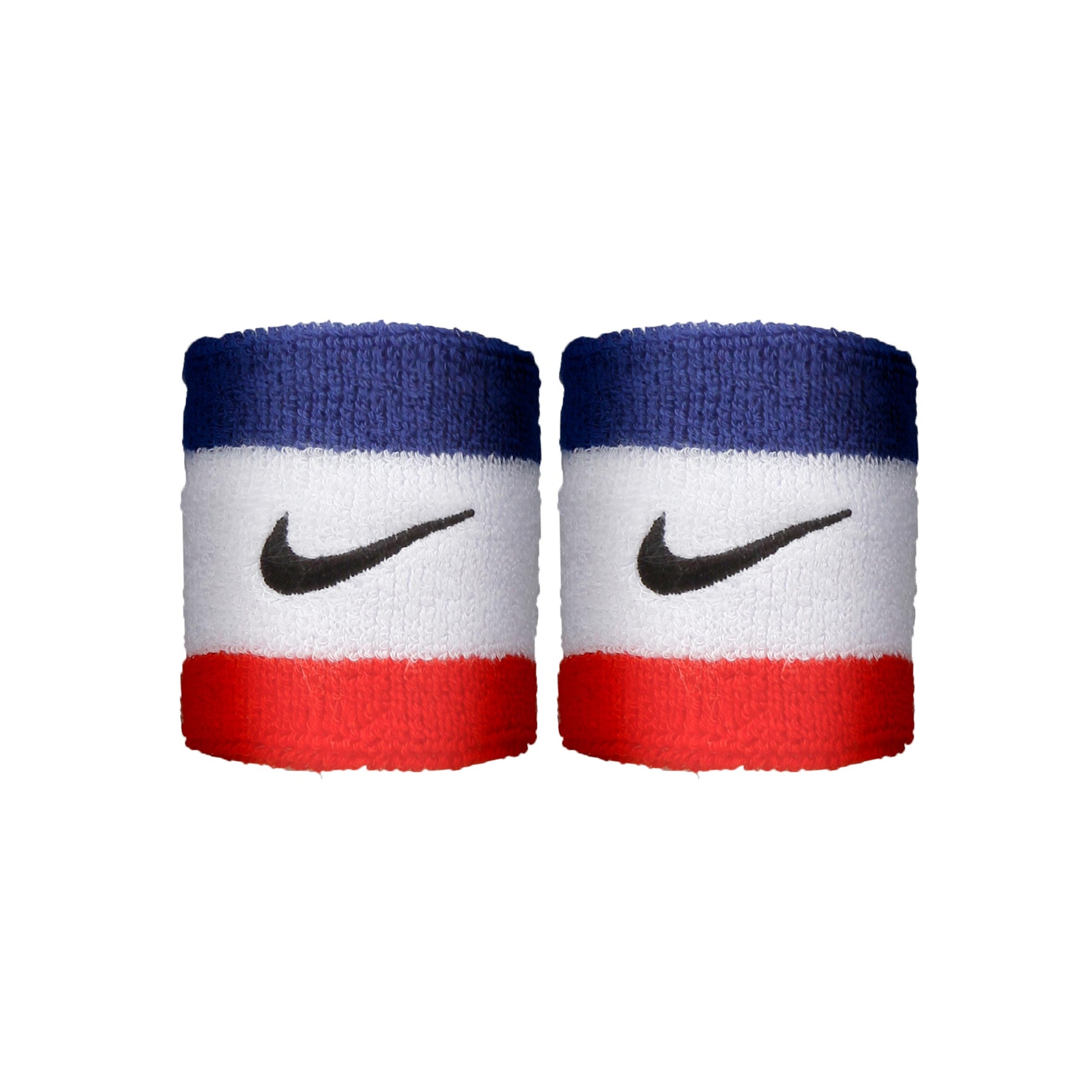 Nike Swoosh Schweißband 2er Pack kurz - weiß, blau