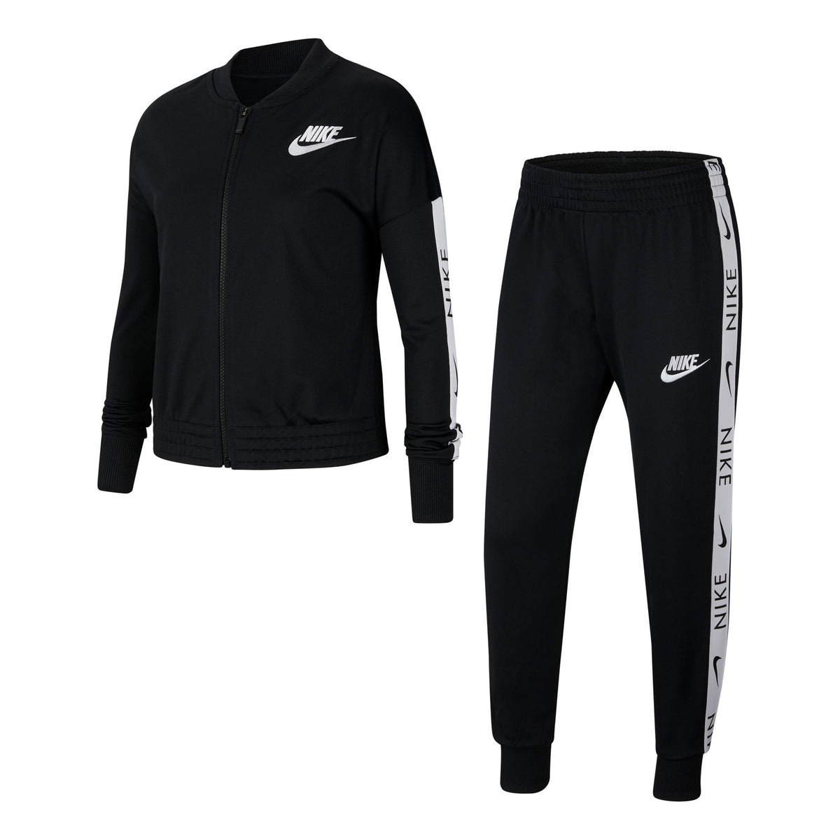 Nike Tricot Trainingsanzug Mädchen - schwarz, weiß