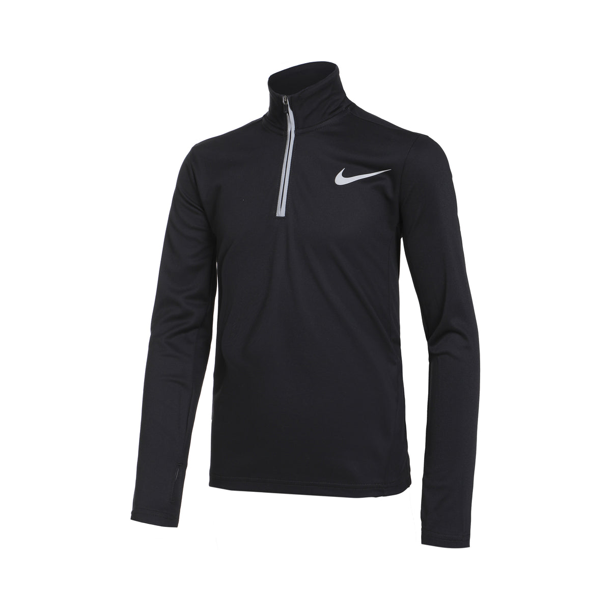 Nike Dri-Fit Poly+ 1/4 Zip Longsleeve Jungen - schwarz,
