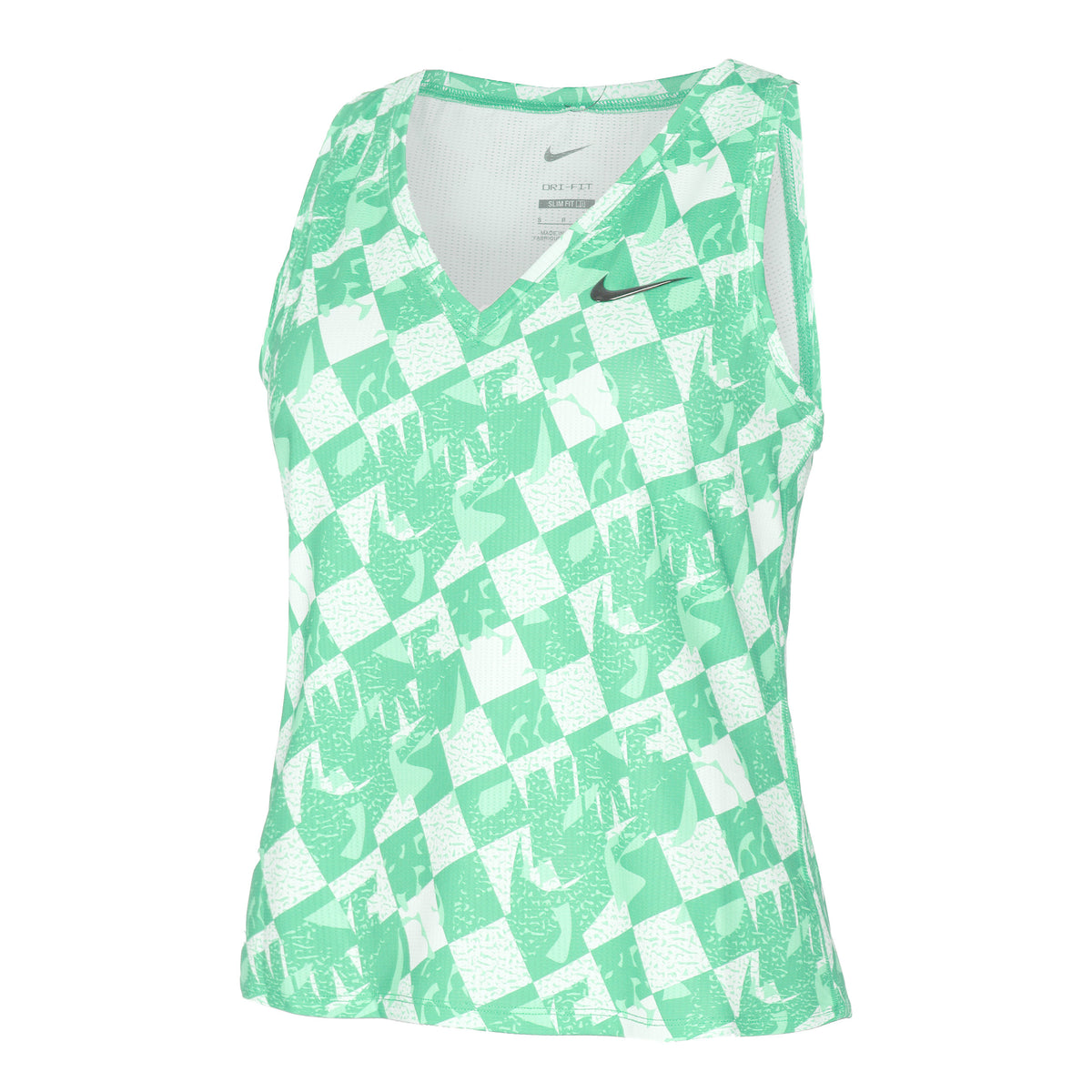 Nike Court Dri-Fit Victory Tank-Top Damen - hellgrün, weiß