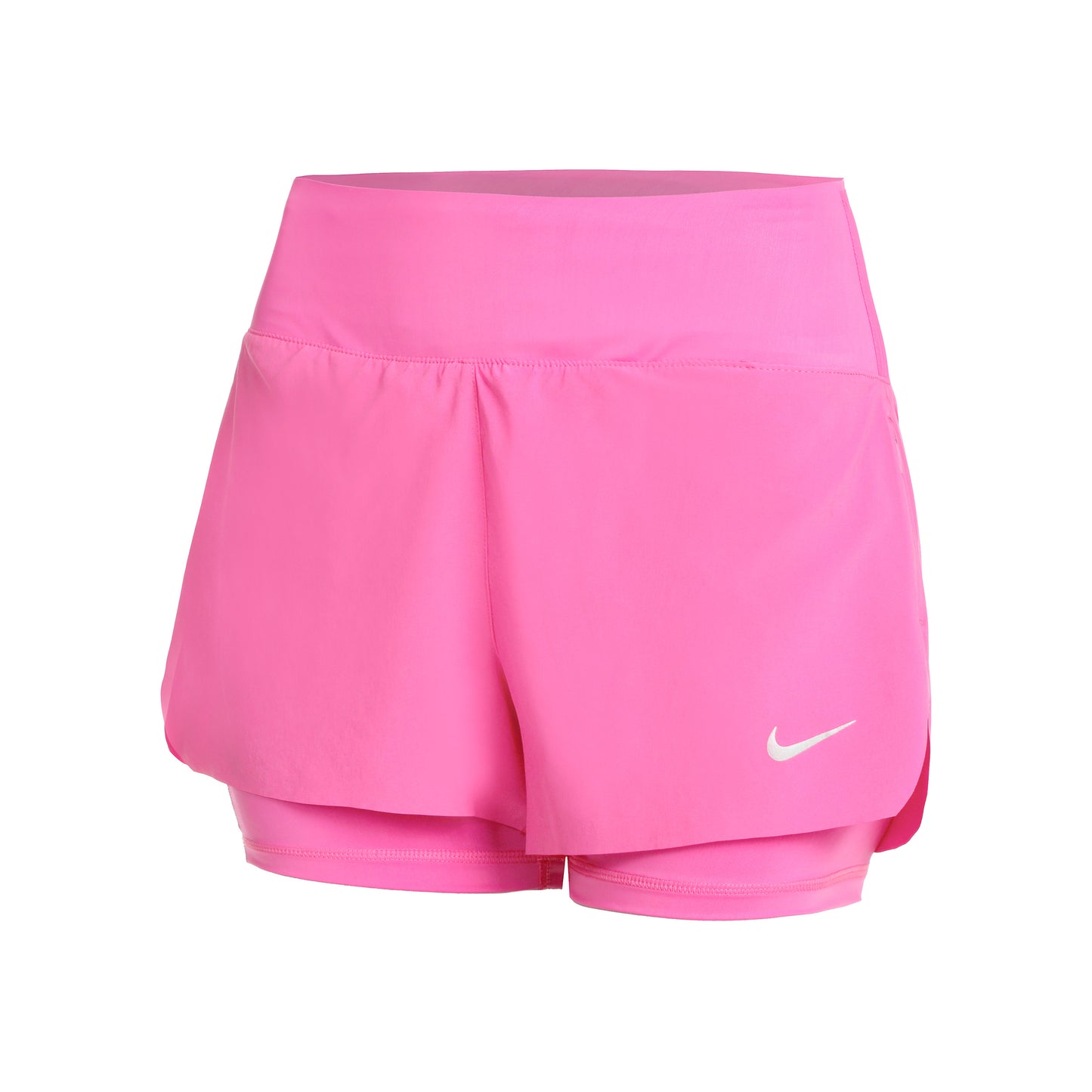 Nike Dri-Fit Swift Mid-Rise 3in 2in1 Shorts Damen - pink,