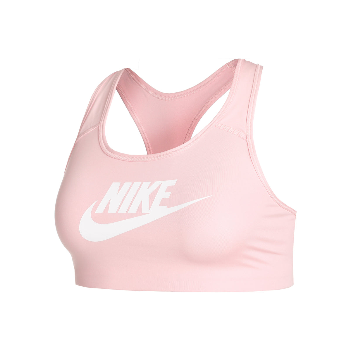 Nike Dri-Fit Swoosh Club Futura GX Sport-BH Damen - rosa, weiß