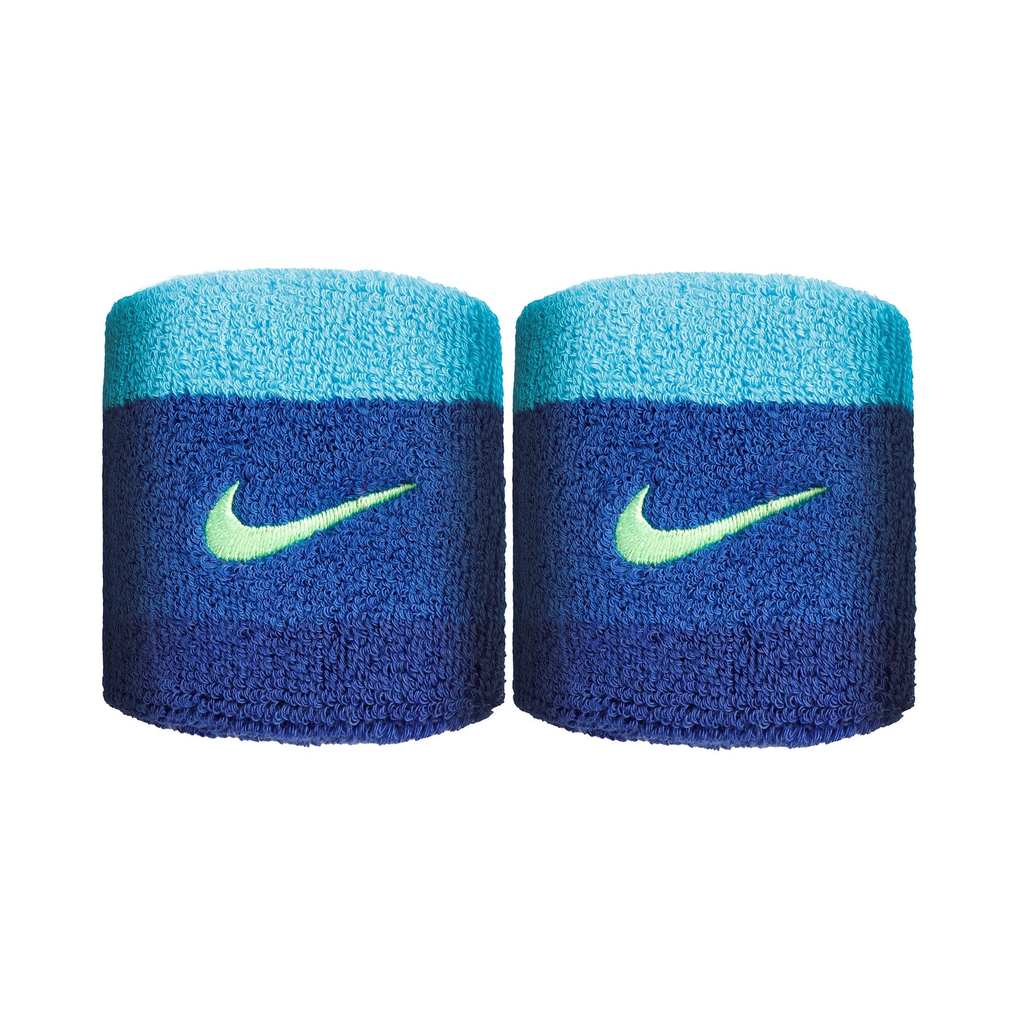 Nike Swoosh Schweißband 2er Pack kurz - blau, grün