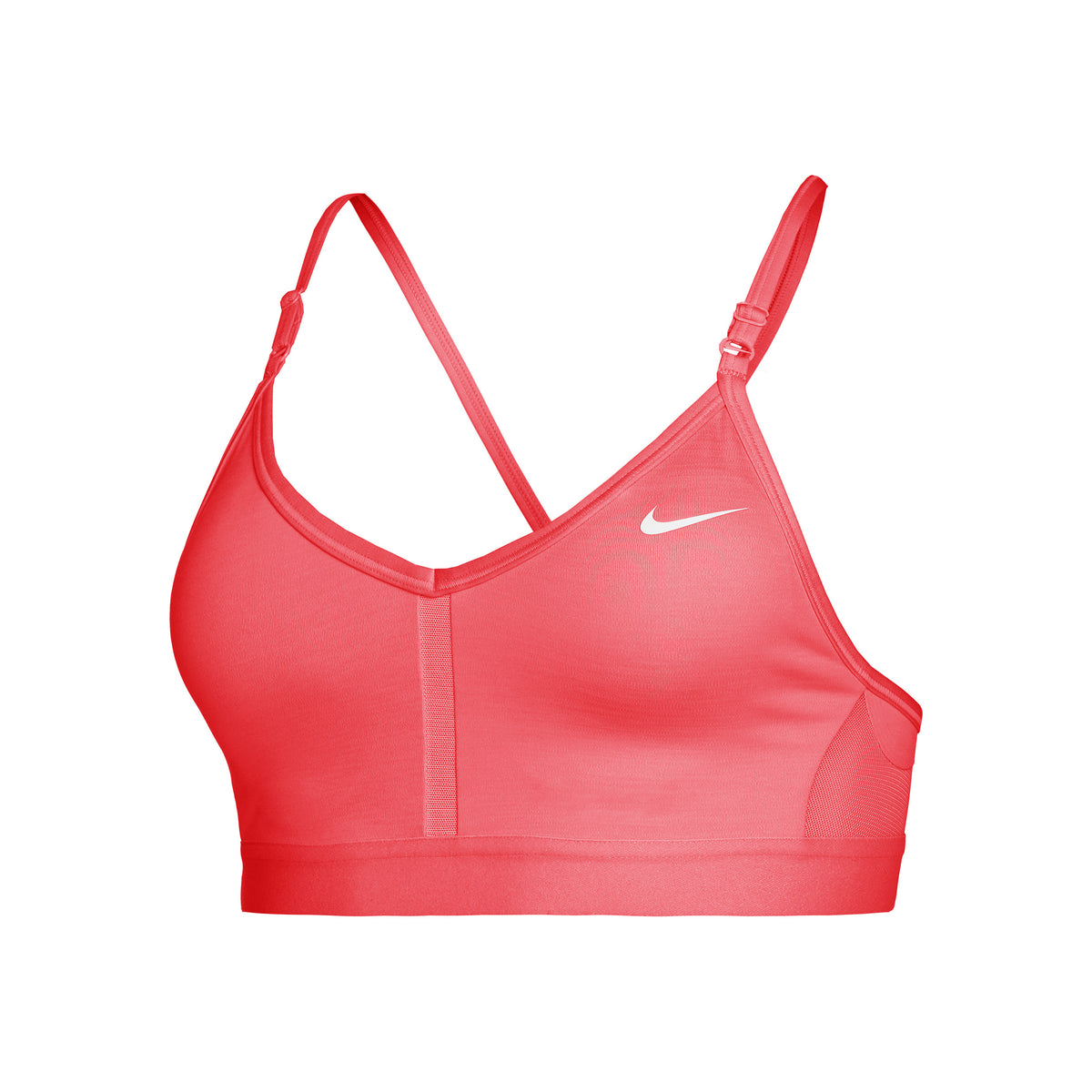 Nike Dri-Fit Indy V-Neck Sport-BH Damen - koralle,