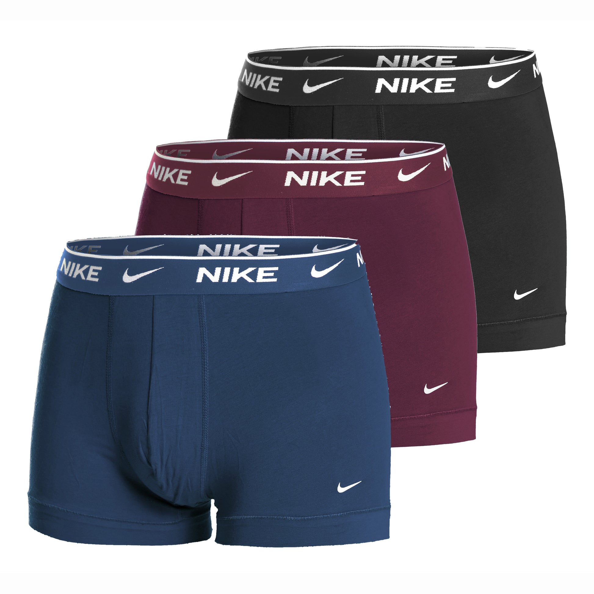 Nike Everyday Stretch Trunk Boxer Short 3er Pack Herren - dunkelblau, dunkelrot