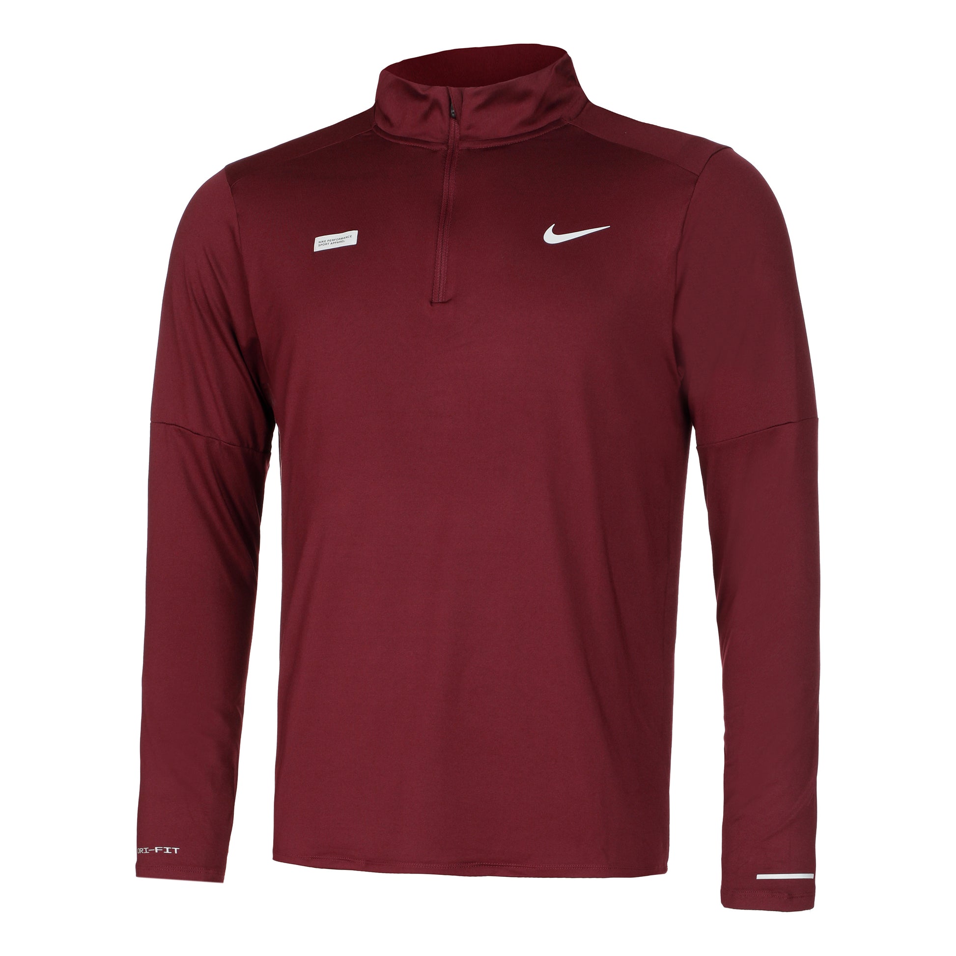 Nike Dri-FIT Element Flash Half-Zip Laufshirt Herren - rot, silber