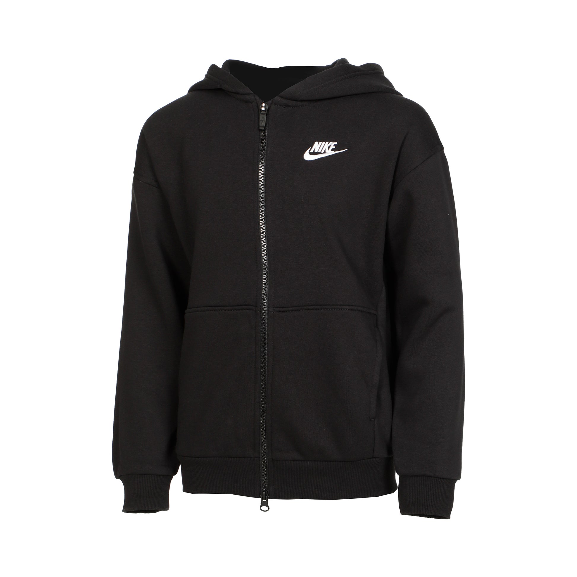 Nike Club Oversized Fleece Sweatjacke Mädchen - schwarz,
