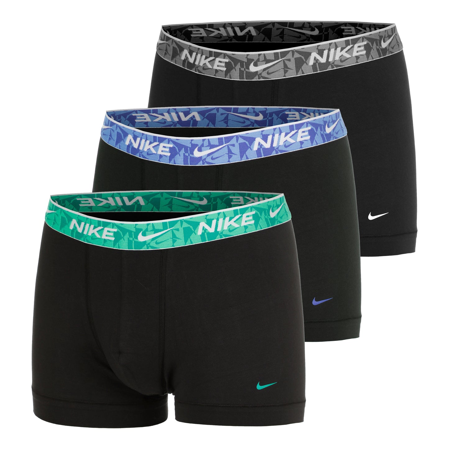 Nike Everyday Stretch Trunk Boxer Short 3er Pack Herren - schwarz, grün