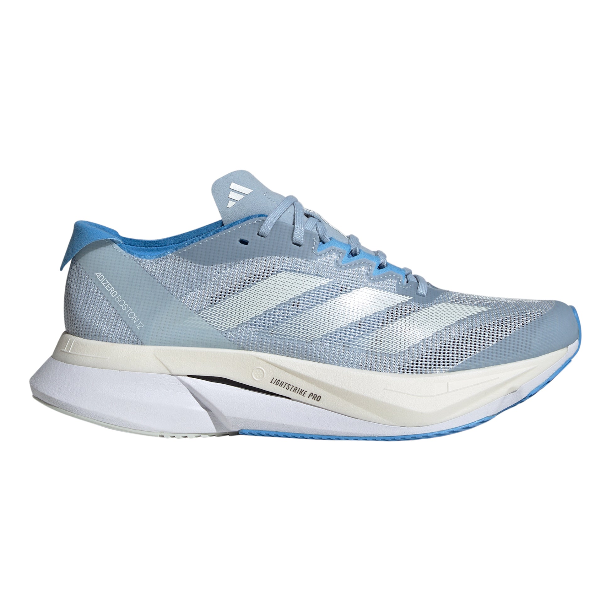adidas Adizero Boston 12 Wettkampfschuh Damen - hellgrau, blau