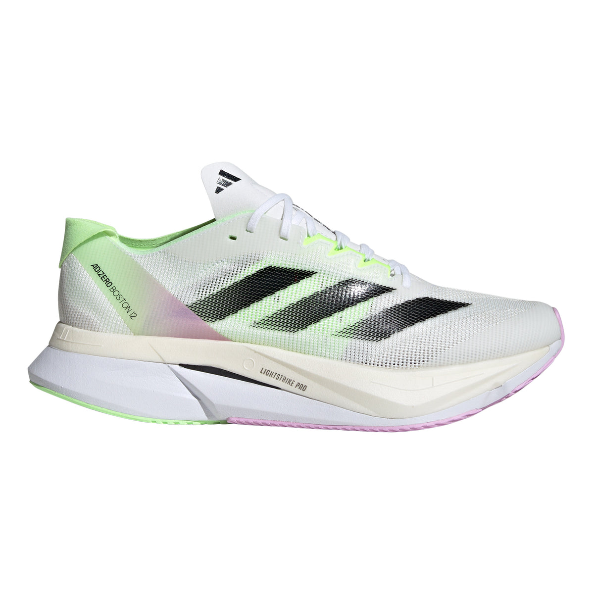 adidas Adizero Boston 12 Wettkampfschuh Herren - weiß, flieder