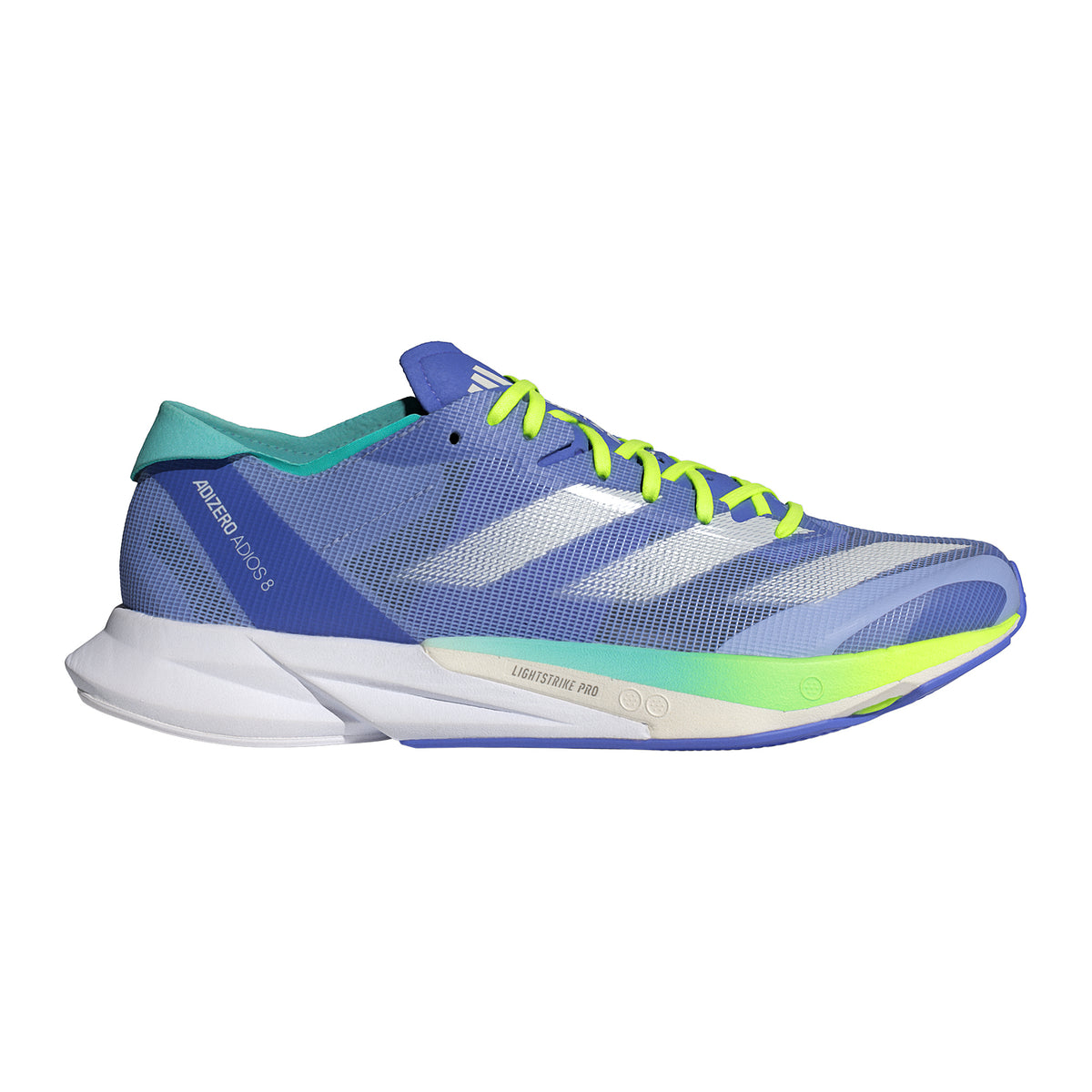 adidas Adizero Adios 8 Wettkampfschuh Damen - hellblau, neongelb