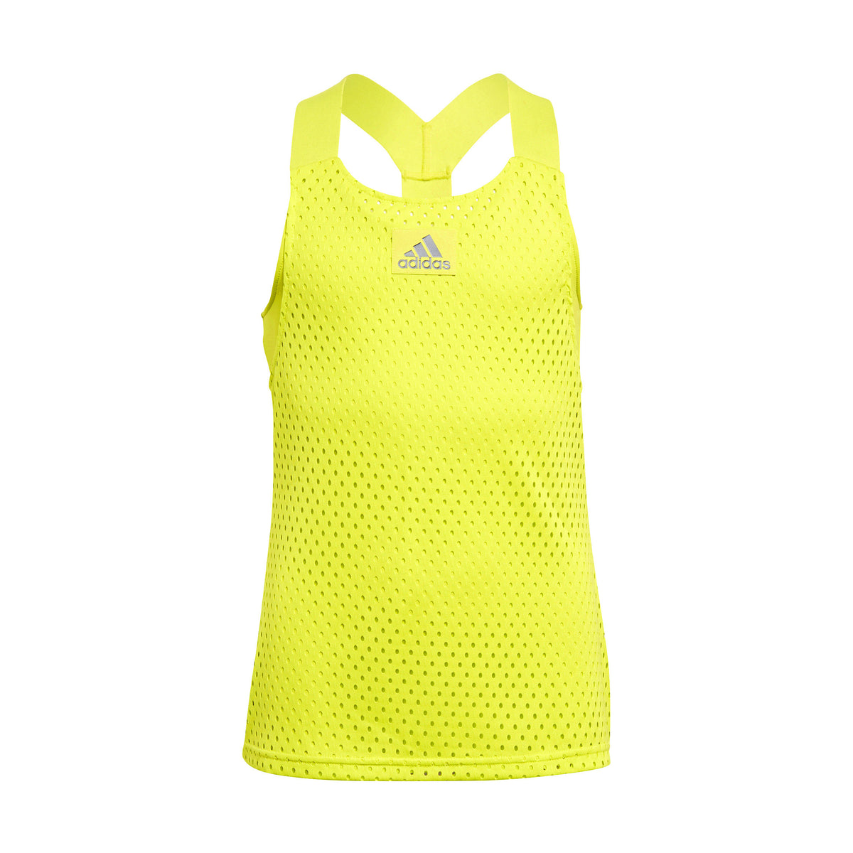 adidas Primeblue Heather Y- Tank-Top Mädchen - zitronengelb, grau