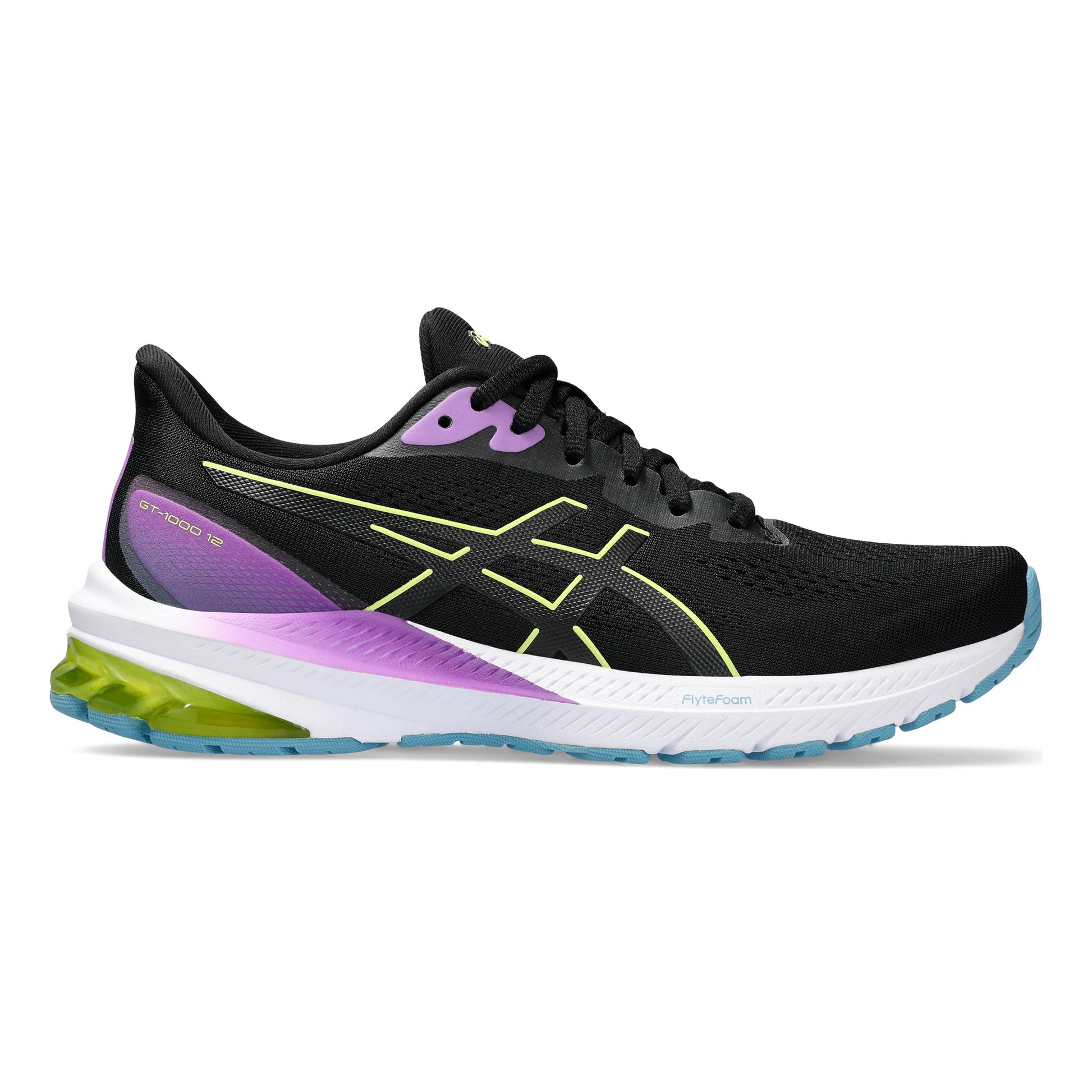 ASICS GT-1000 12 Stabilitätsschuh Damen - schwarz, neongelb