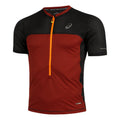 Fujitrail Laufshirt Herren - dunkelrot, schwarz