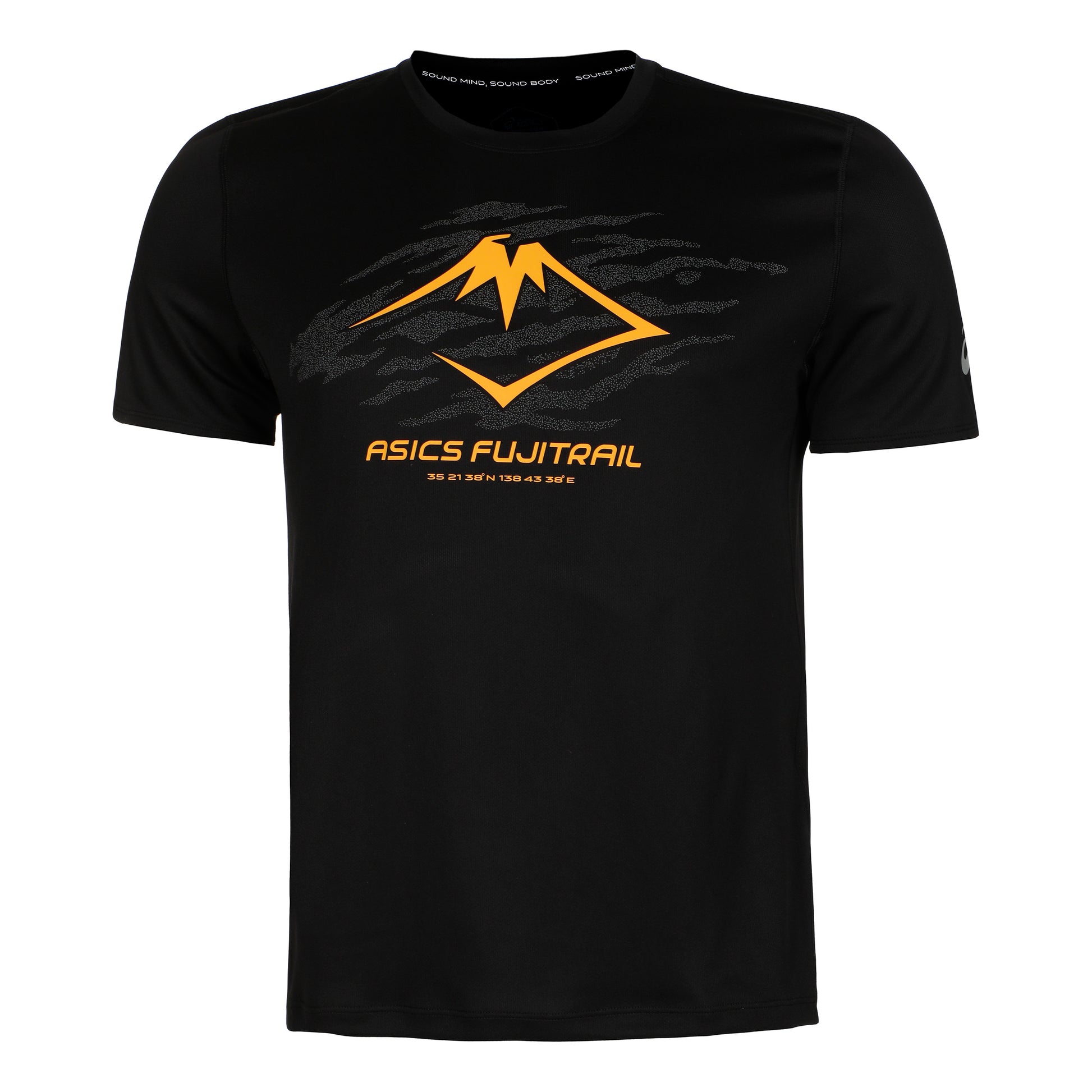 ASICS Fujitrail Logo Laufshirt Herren - schwarz,