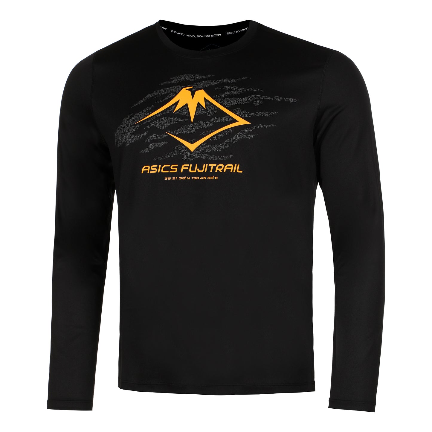 ASICS Fujitrail Logo Longsleeve Herren - schwarz,