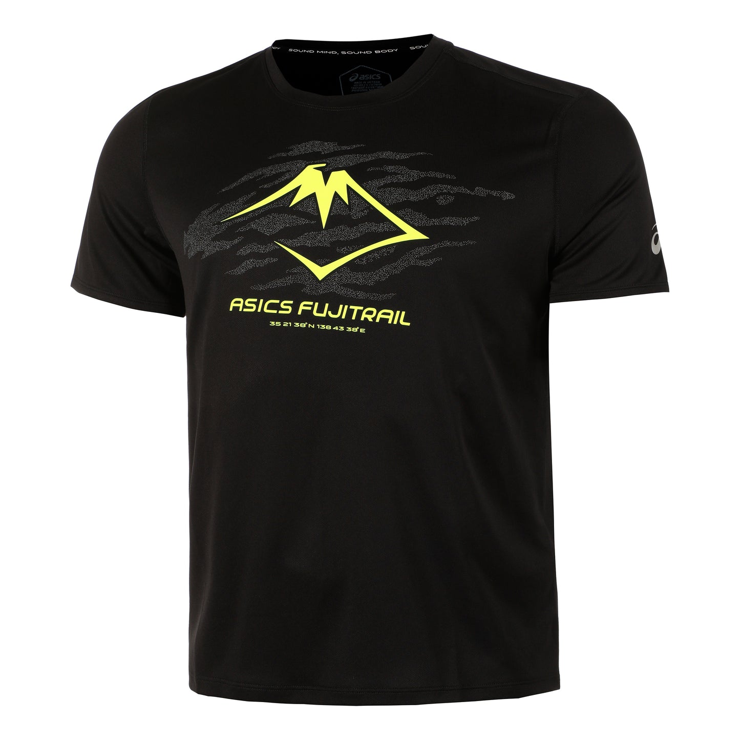 ASICS Fujitrail Logo Laufshirt Herren - schwarz, gelb