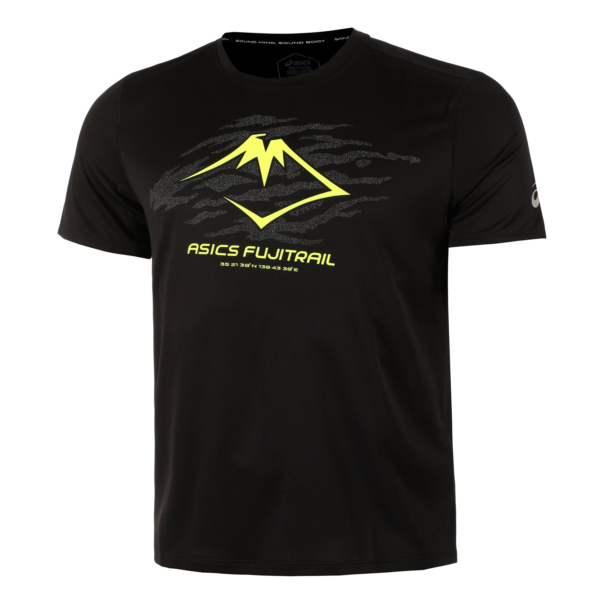 ASICS Fujitrail Logo Laufshirt Herren - schwarz, gelb