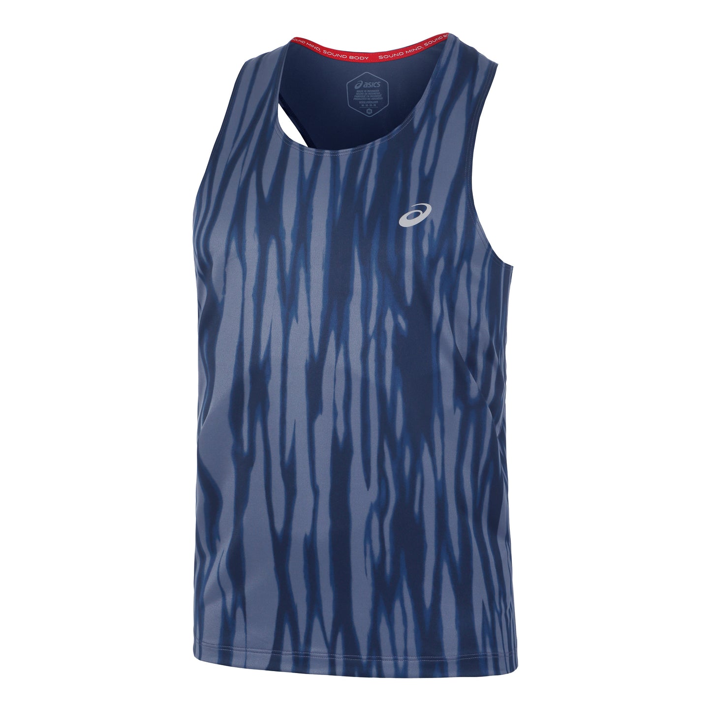 ASICS Road AOP Laufshirt Herren - dunkelblau,