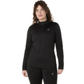 Core Winter 1/2 Zip Laufshirt Damen-Schwarz