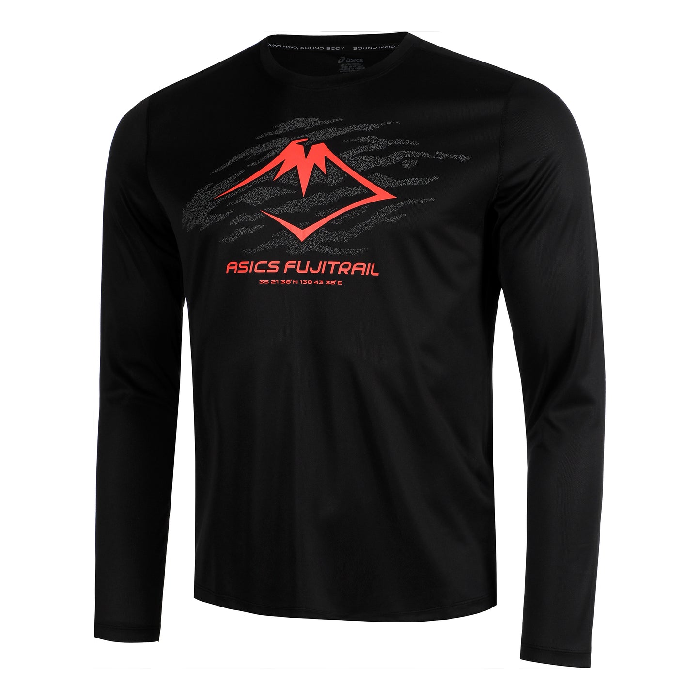 ASICS Fujitrail Logo Longsleeve Herren-Schwarz,Orange