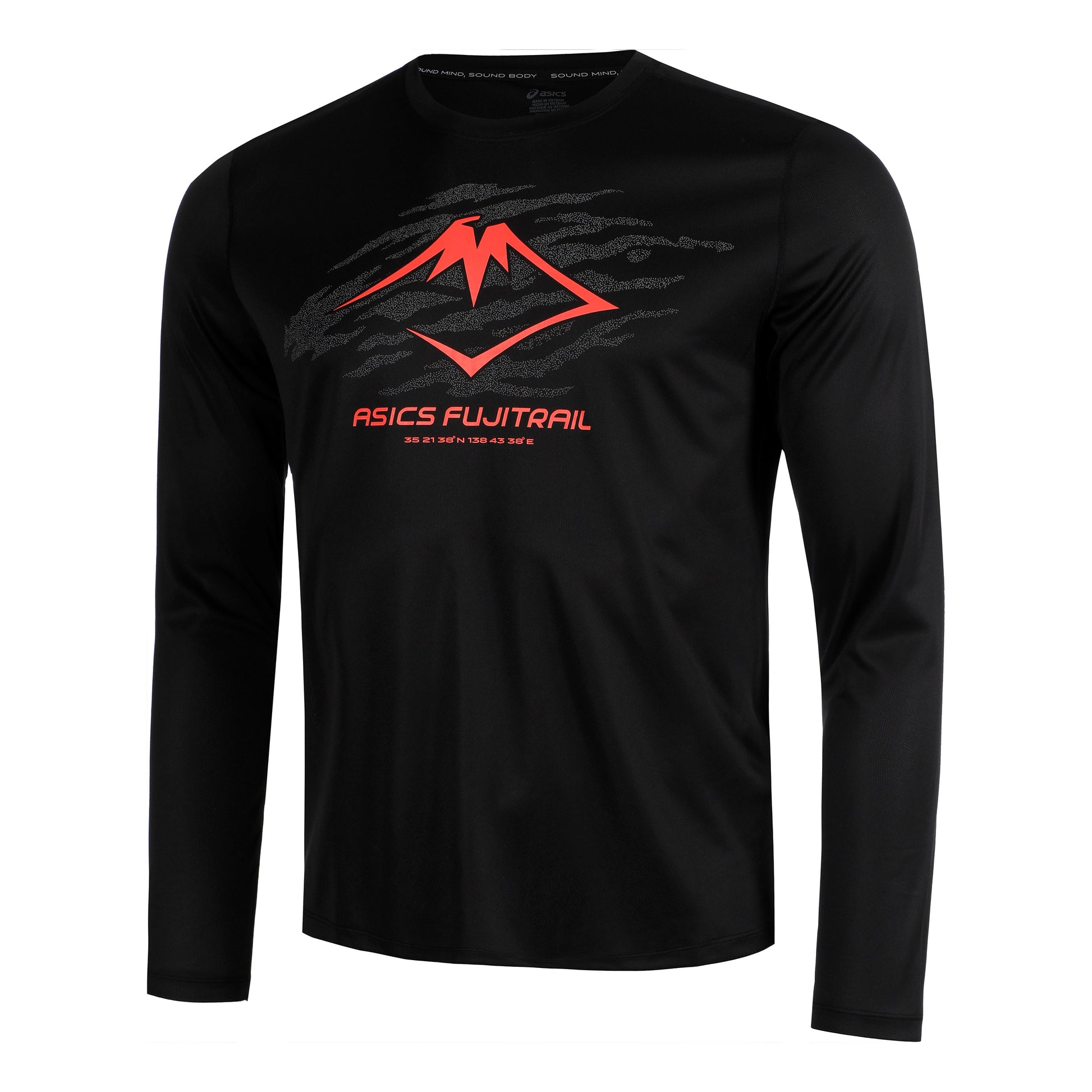 ASICS Fujitrail Logo Longsleeve Herren-Schwarz,Orange