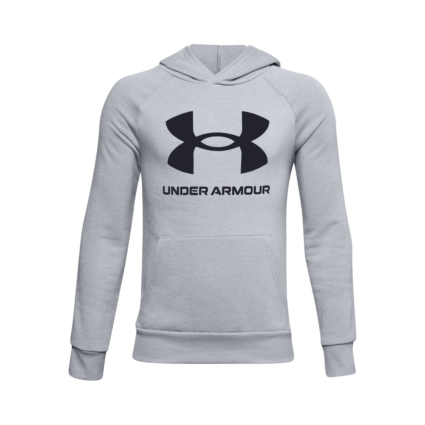 Under Armour Fleece Hoody Jungen - hellgrau, schwarz