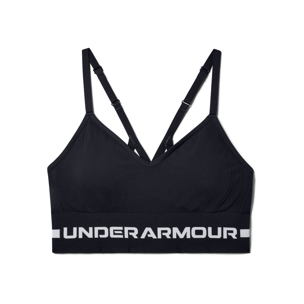 Under Armour Seamless Low Long Sport-BH Damen - schwarz, hellgrau