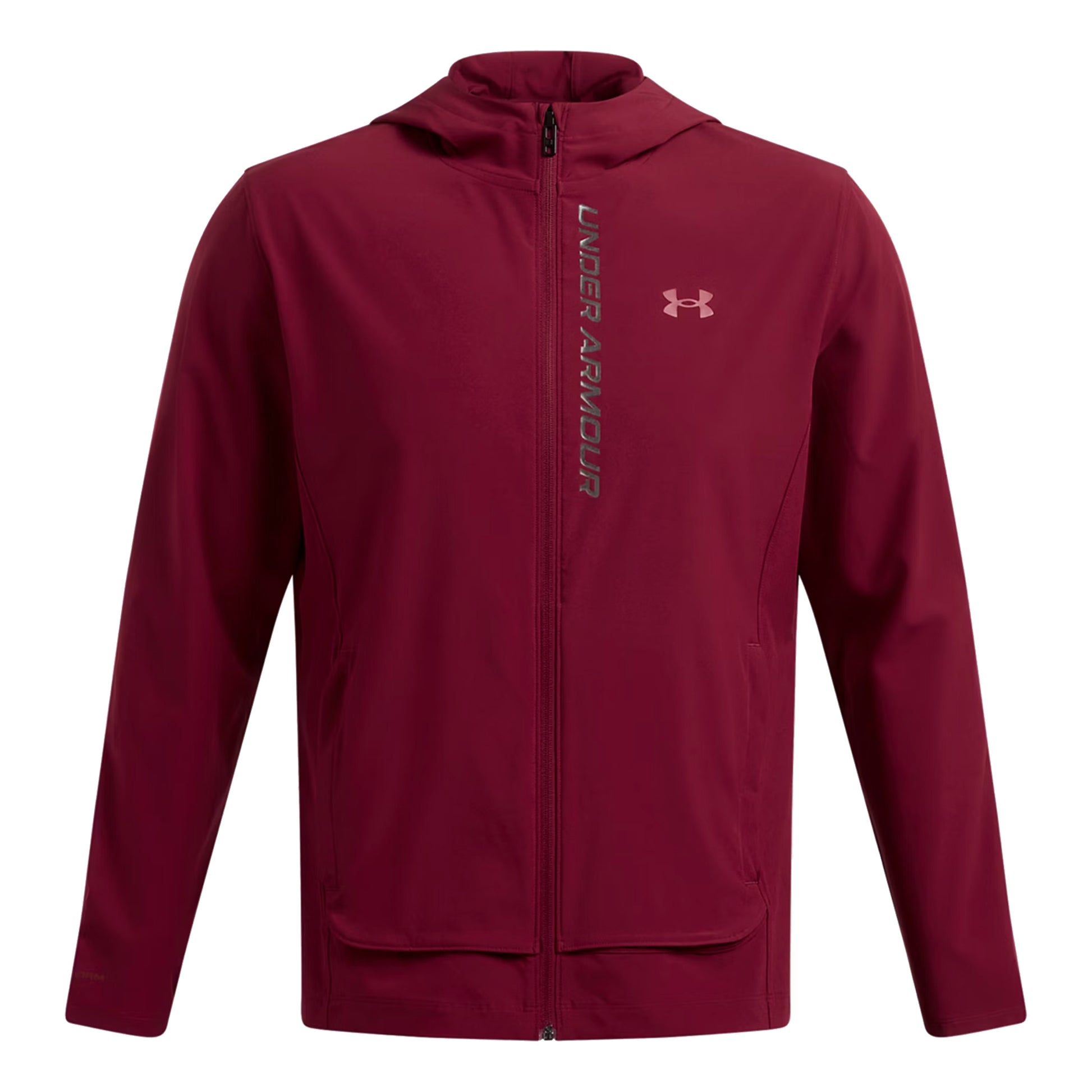 Under Armour Outrun The Storm Laufjacke Herren - dunkelrot, schwarz