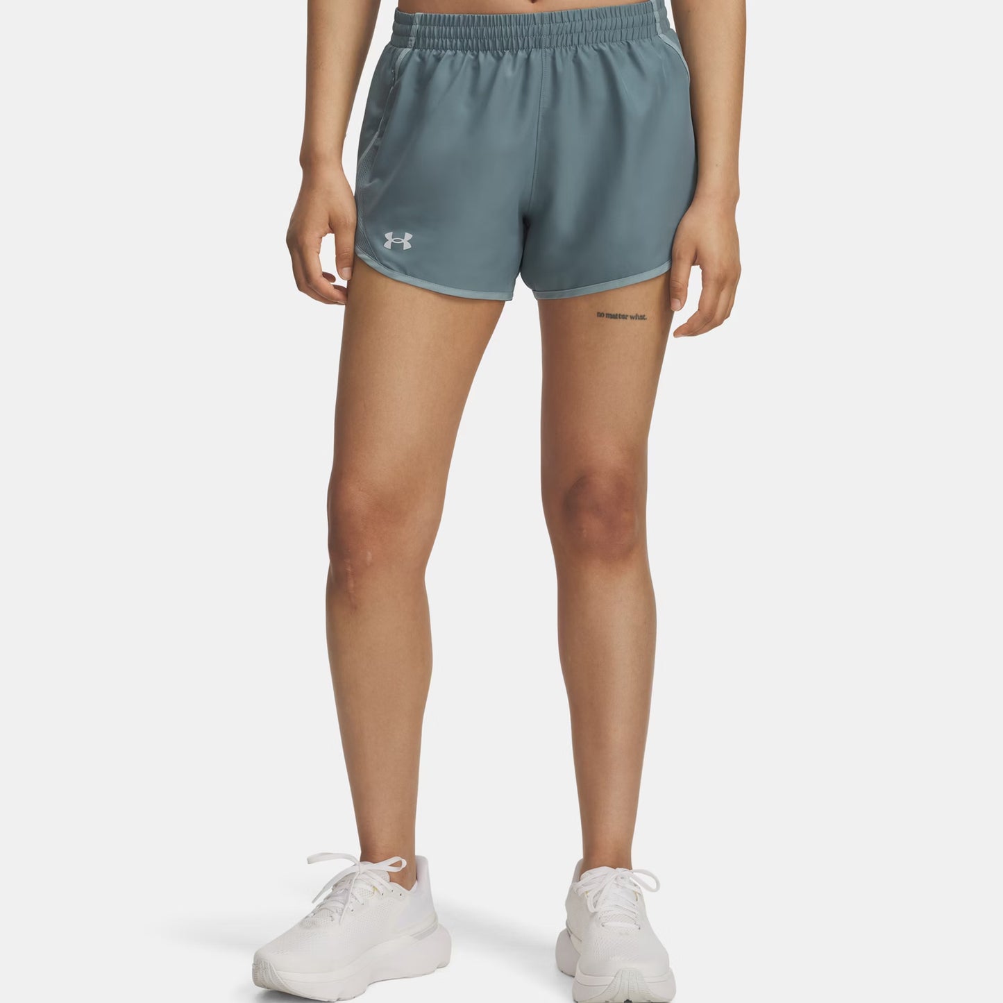 Under Armour Fly By 3in  Laufshorts Damen - blaugrau, petrol