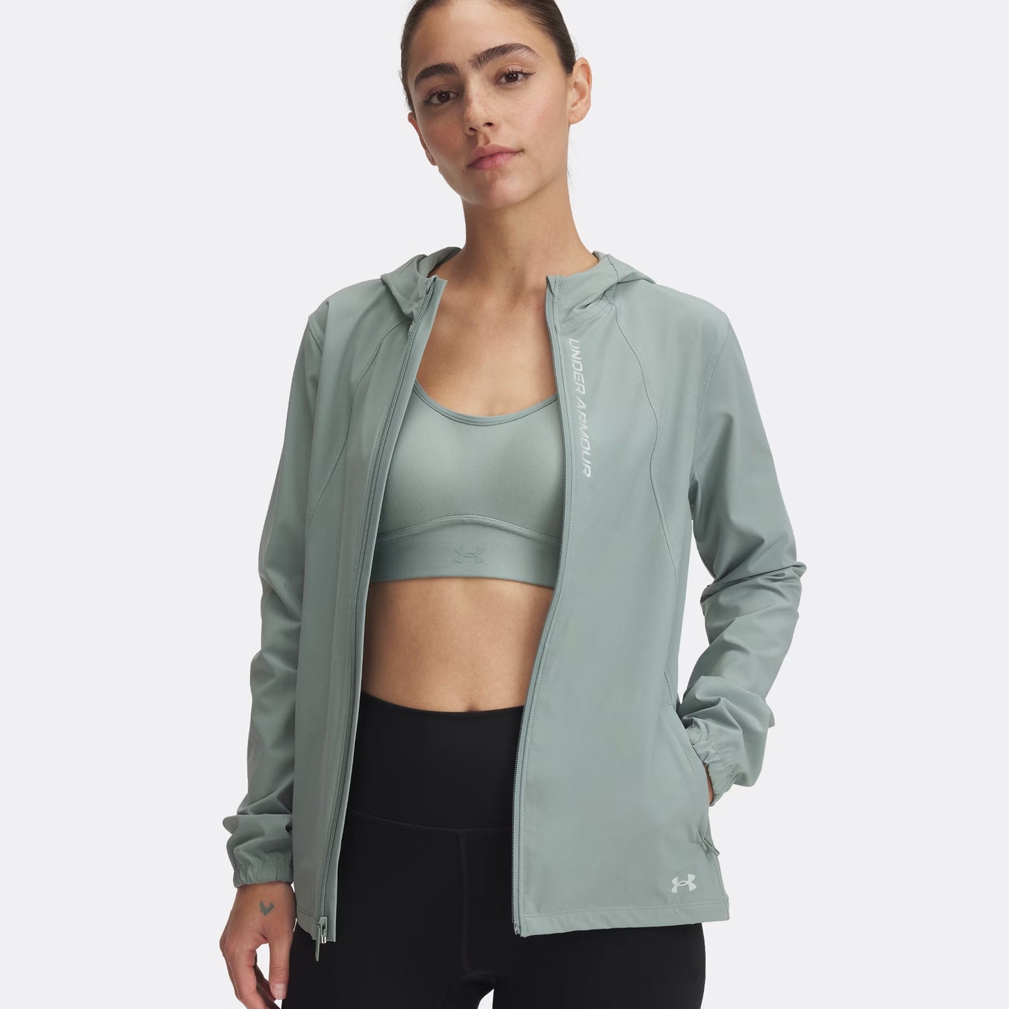 Under Armour Outrun The Storm Laufjacke Damen - grün,