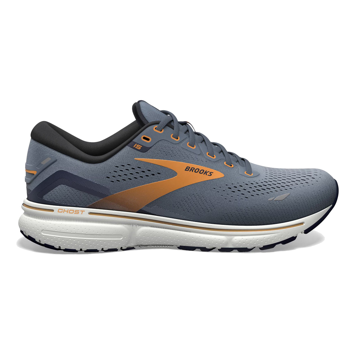 Brooks Ghost 15 Neutralschuh Herren - grau, orange