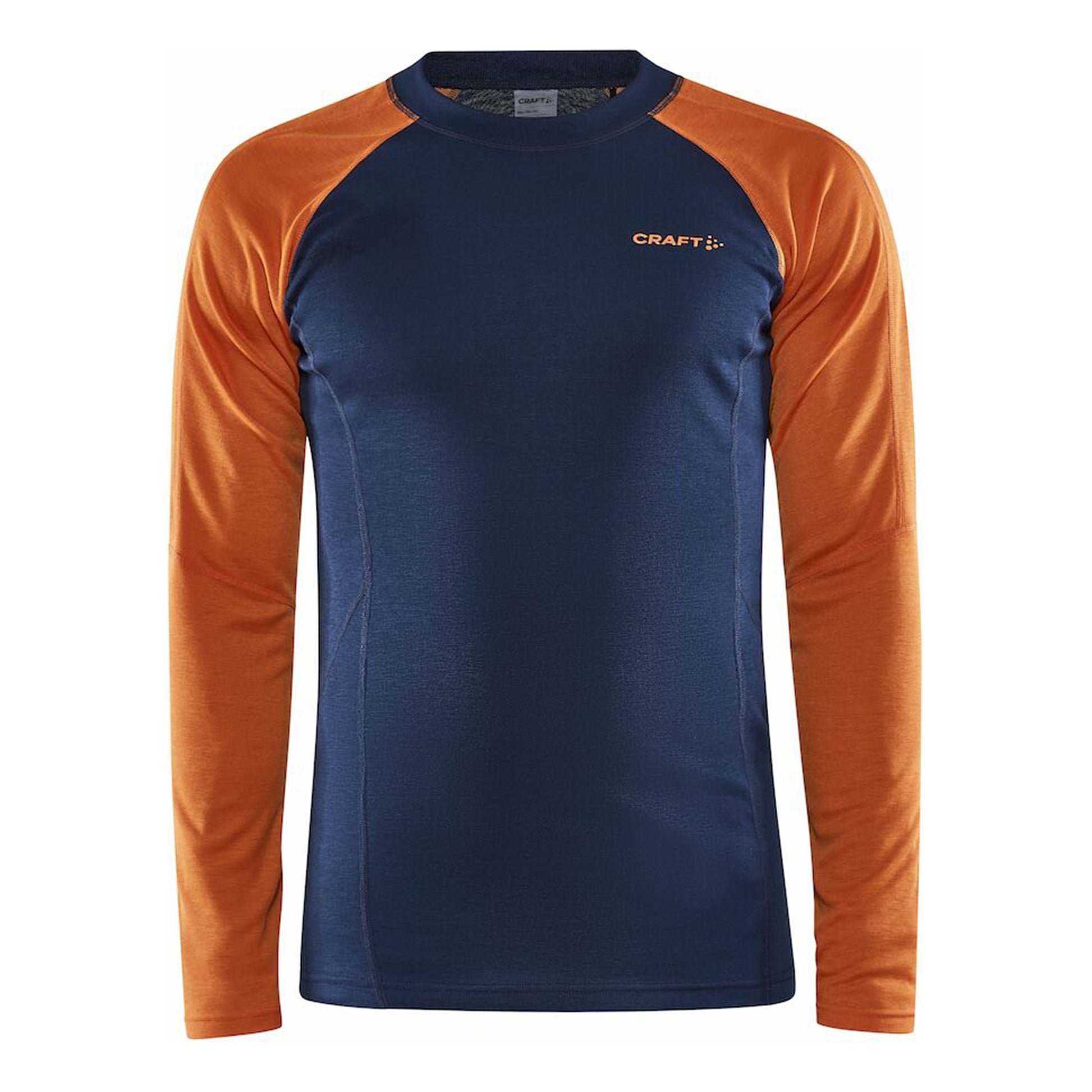 Craft Core Warm Baselayer Lauftop Herren - dunkelblau, orange