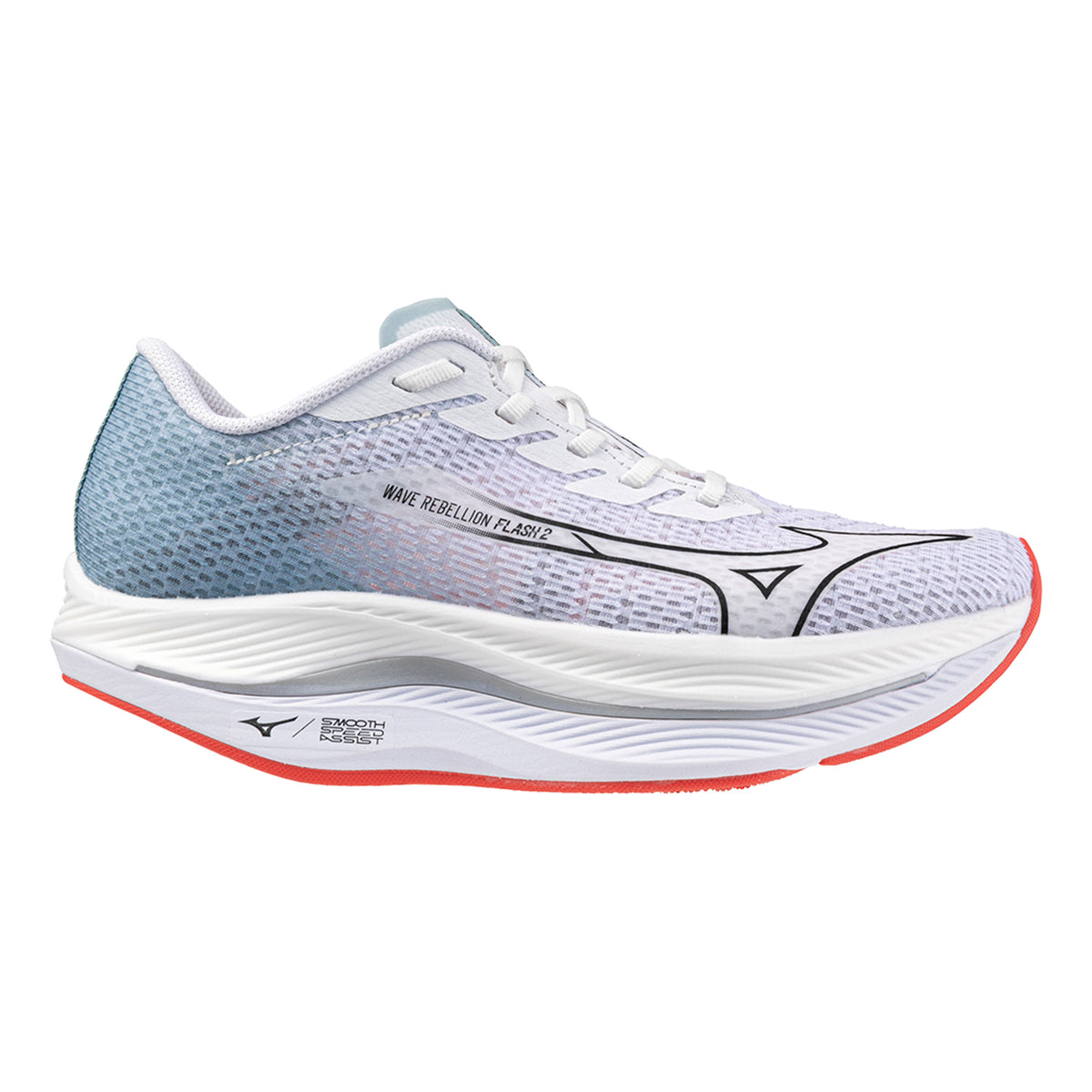 Mizuno Wave Rebellion Flash 2 Wettkampfschuh Damen-Weiß,Mint