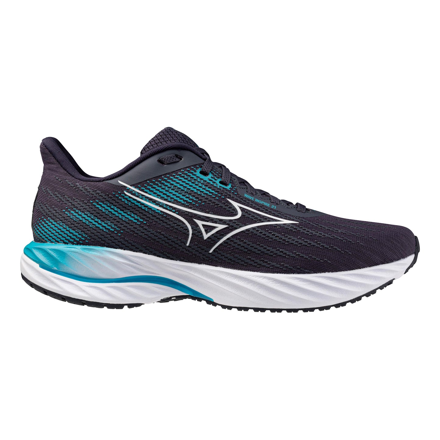 Mizuno Wave Inspire 21 Stabilitätsschuh Herren-Dunkelgrau,Türkis