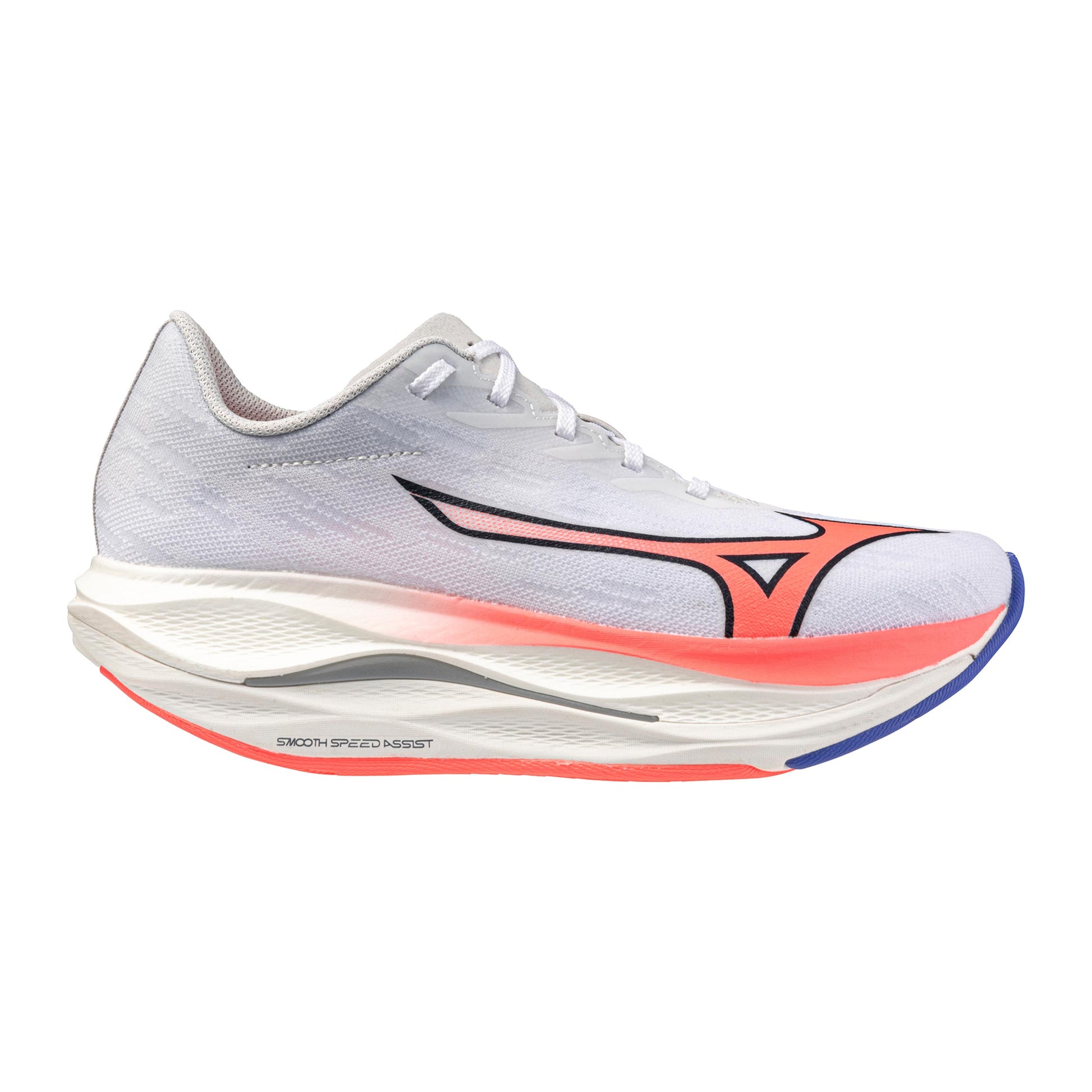Mizuno Wave Rebellion Flash 3            Wettkampfschuh Damen-weiß, koralle