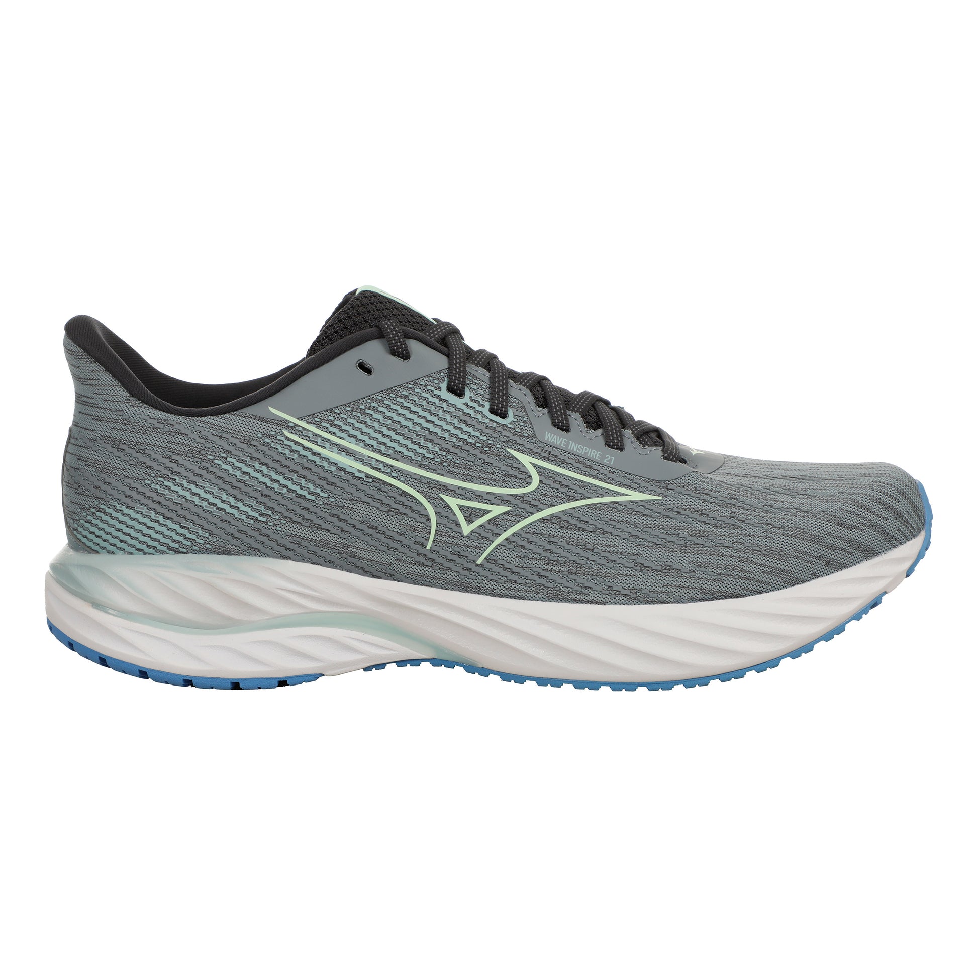 Mizuno Wave Inspire 21 Stabilitätsschuh Herren - grau, mint