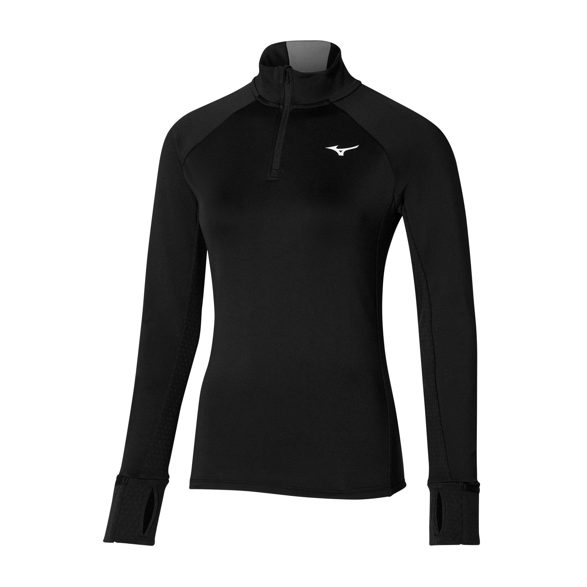 Mizuno Warmalite Half-Zip Lauftop Damen-Schwarz,Schwarz