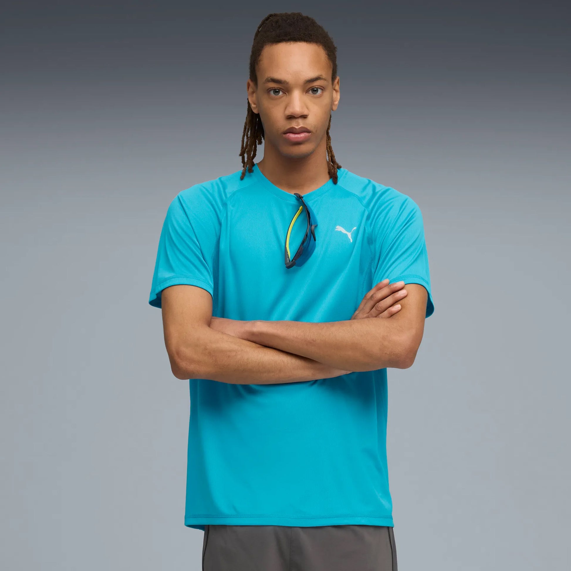 Puma Velocity  Laufshirt Herren - blau