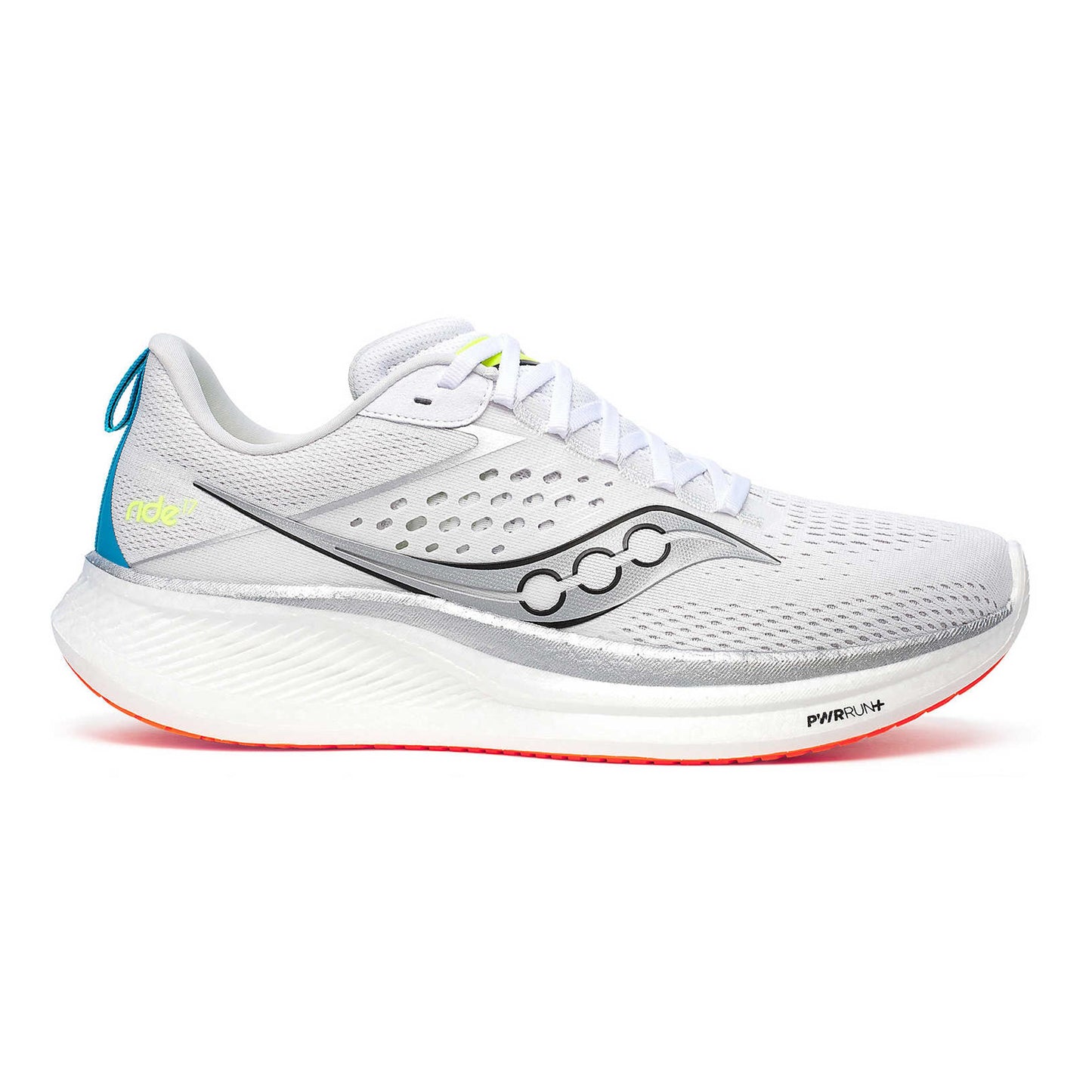 Saucony Ride 17 Neutralschuh Herren - weiß, silber