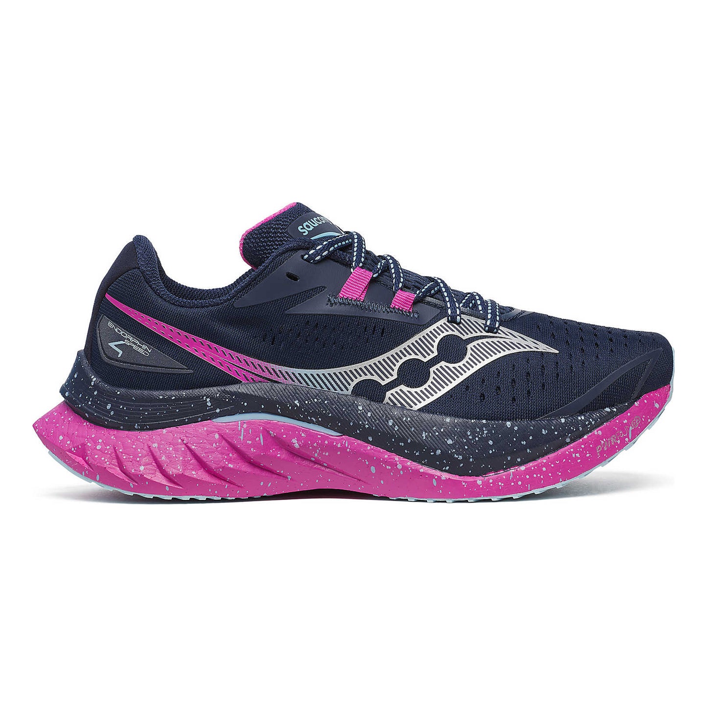 Saucony Endorphin Speed 4 Wettkampfschuh Damen-Pink,Dunkelblau