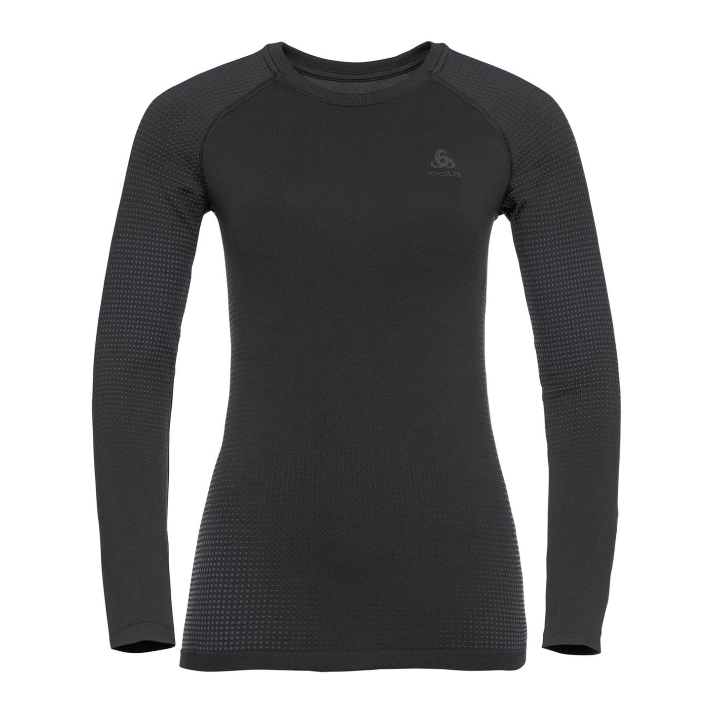 Odlo Performance Warm Eco BI Top Crew Neck Longsleeve Damen-Schwarz,Anthrazit