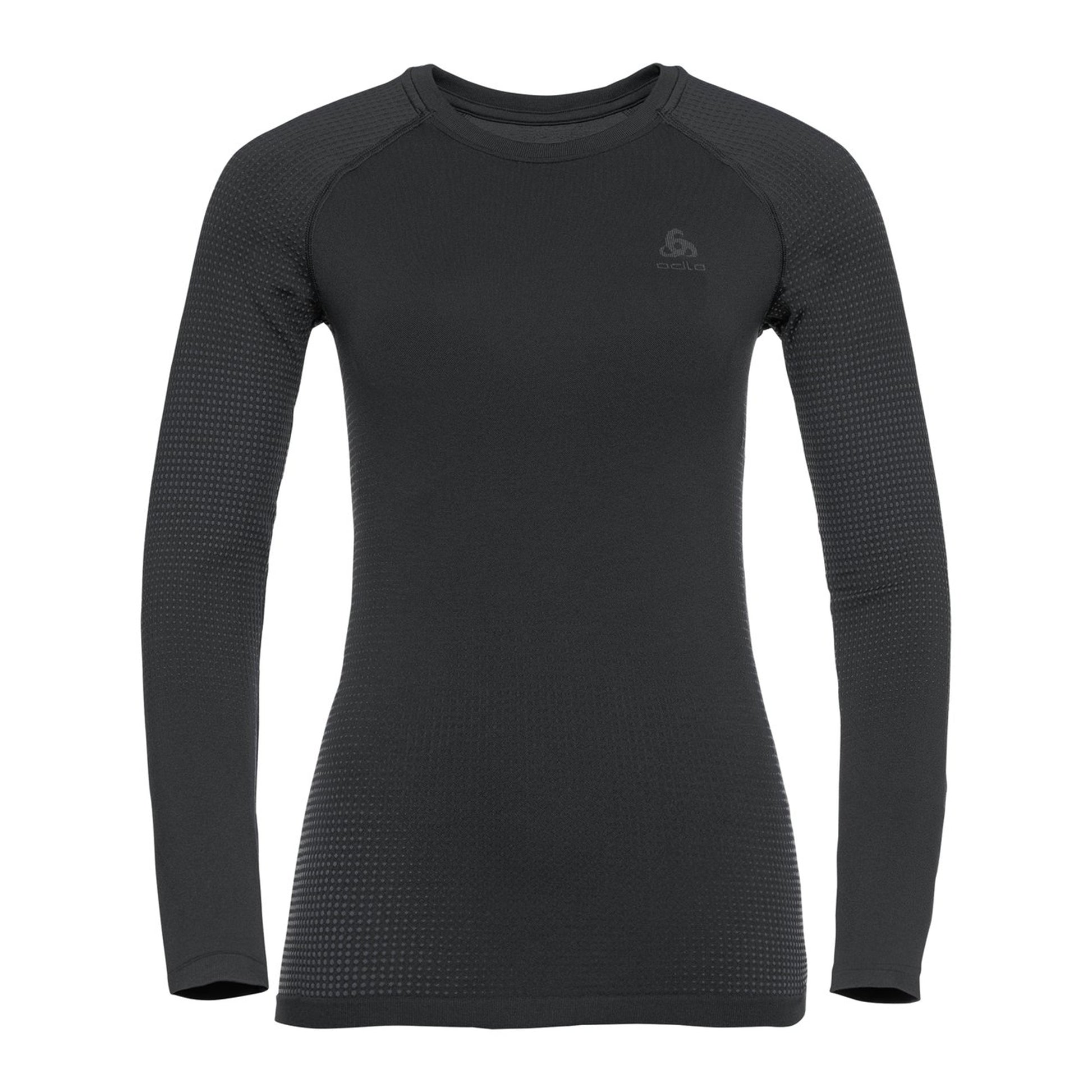 Odlo Performance Warm Eco BI Top Crew Neck Longsleeve Damen-Schwarz,Anthrazit