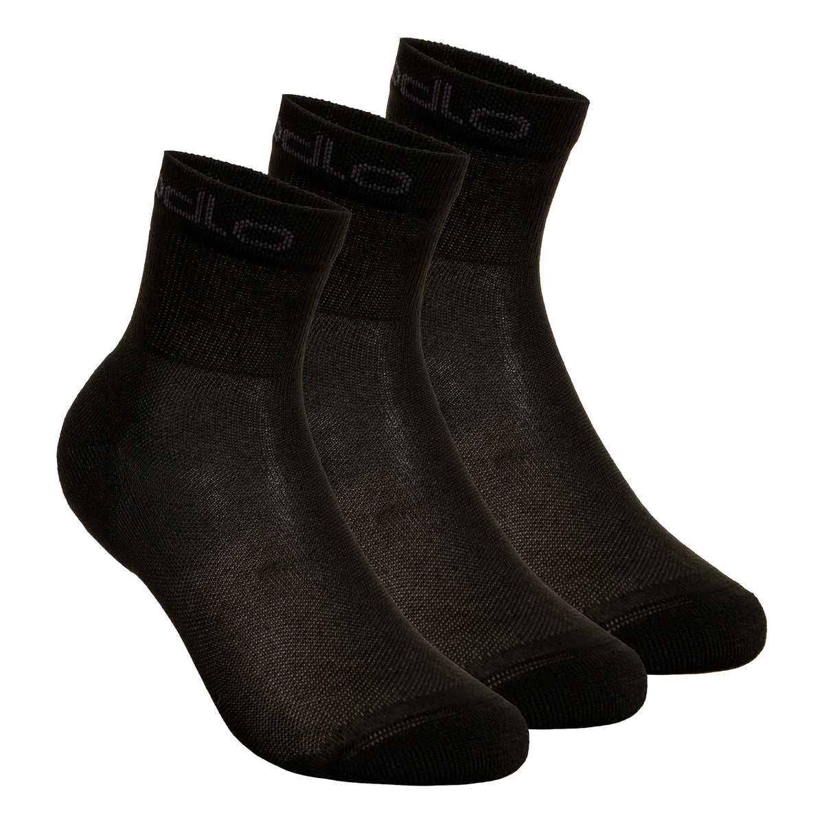 Odlo Quarter Active Sportsocken 3er Pack-Schwarz