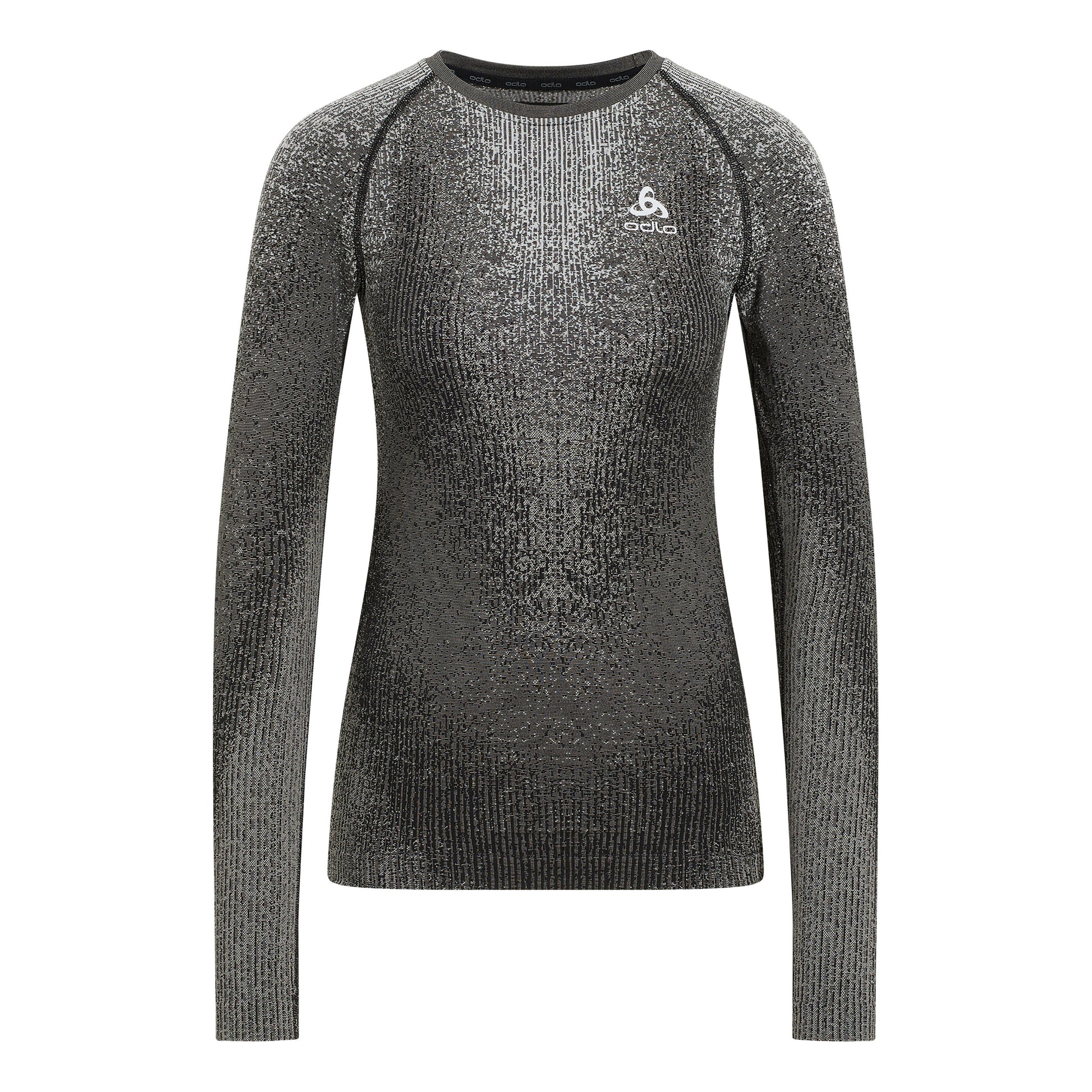 Odlo Blackcomb Eco Big Logo Top Crew Neck Unterhemd Damen-Schwarz