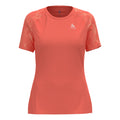 Essential Print Crew Neck Laufshirt Damen - orange,